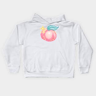 Peach Pixel Art Kids Hoodie